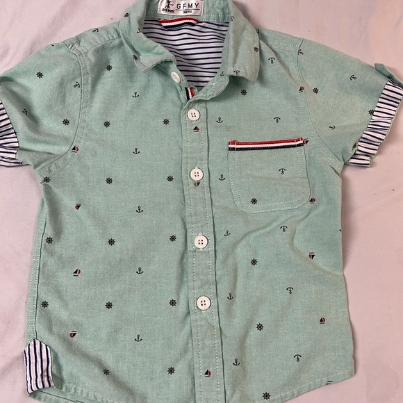 2T jean shorts and button down shirt bundle - Picture 2 of 6